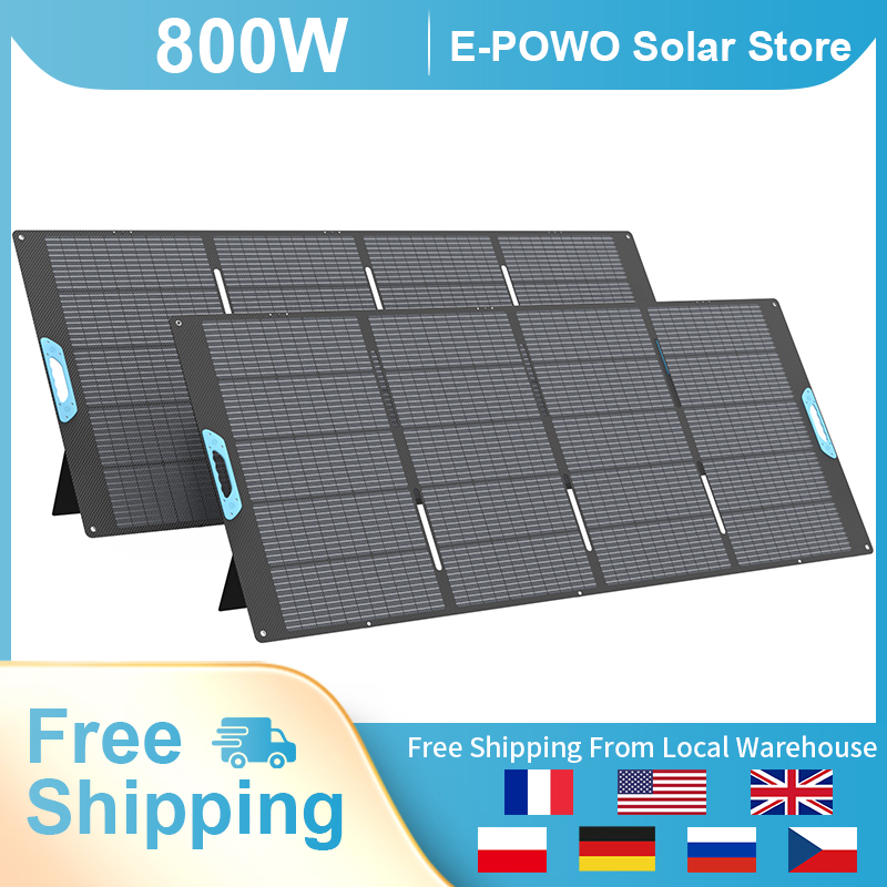 Solar Charger Panel Foldable - E-POWO 800w Monocrystalline Foldable Solar Cell