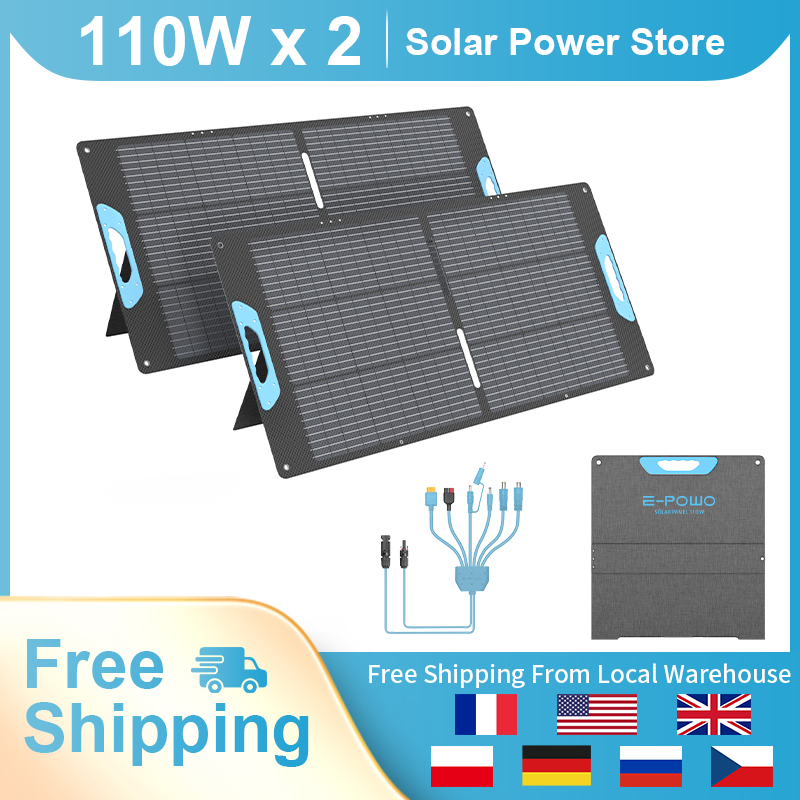E-POWO 110W/220w Portable Sola - Solar Charger Panel Foldable review and price