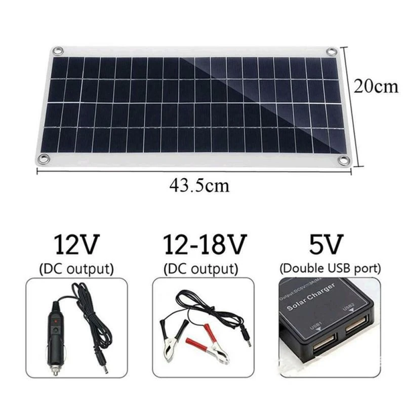 Solar Panel Kit 30W 12V Dual U - Solar Charger Panel Foldable review and price